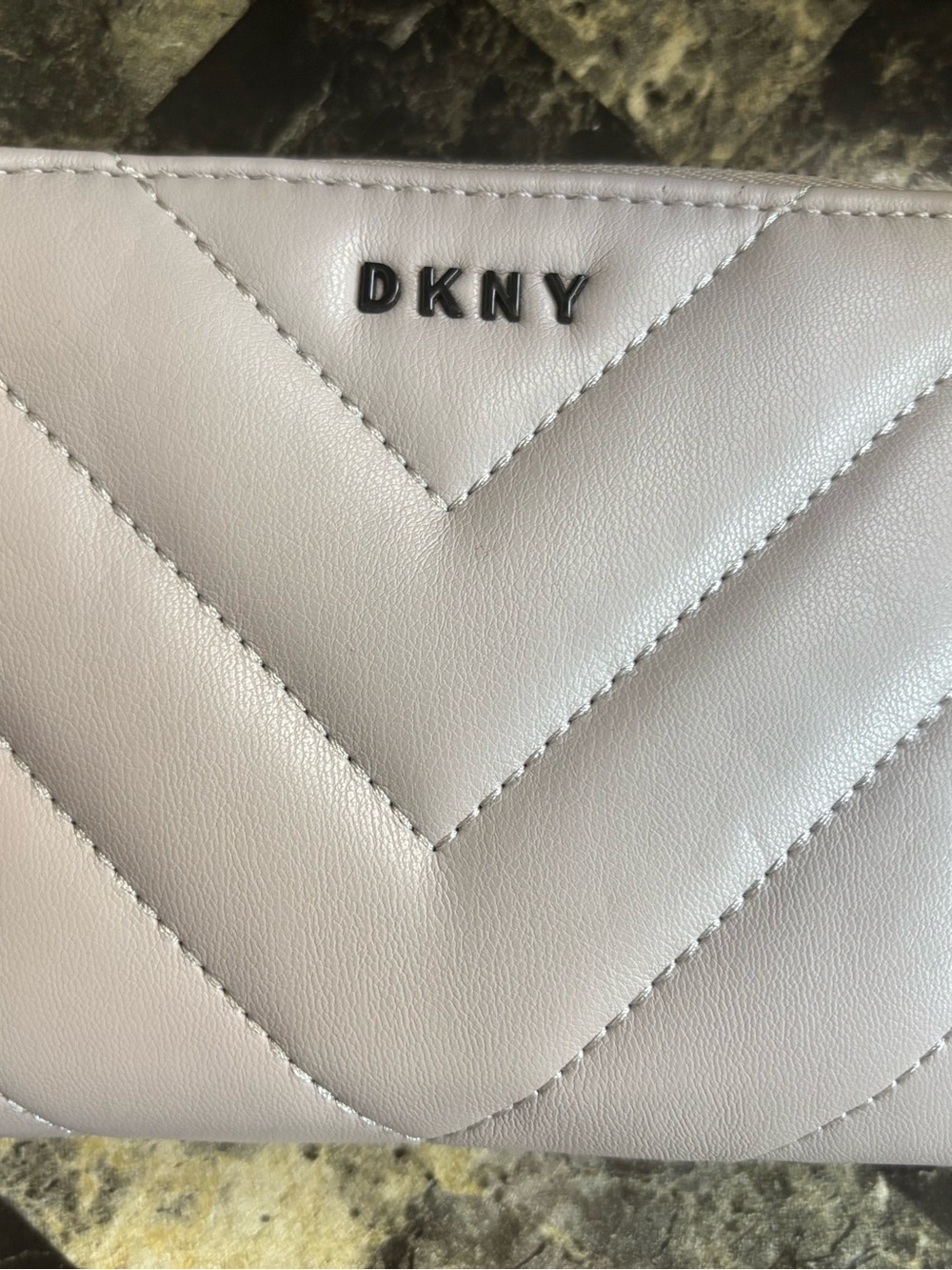 DKNY Quilted Chevron Zip Wallet - Picture 2 of 5